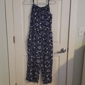 Blue Floral Cami Jumpsuit